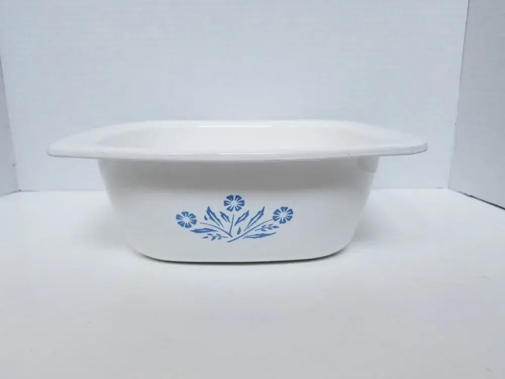VTG CORNING WARE Dutch Oven P-34-B Blue Cornflower **no Lid**